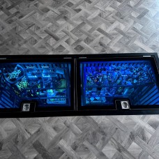 Glass Wine Cellar Door Over Converted Garage Inspection Pit, Ashbourne, Derbyshire